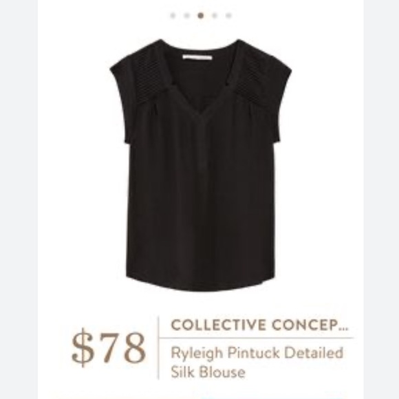 Collective Concepts Ryleigh Pintuck Silk Blouse White XL Petite - Picture 2 of 11